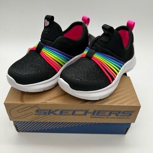 Skechers Kids' Black Multi-Color Sneakers
